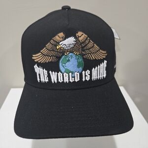 Black Eagle and Globe Embroidery Trucker Hat